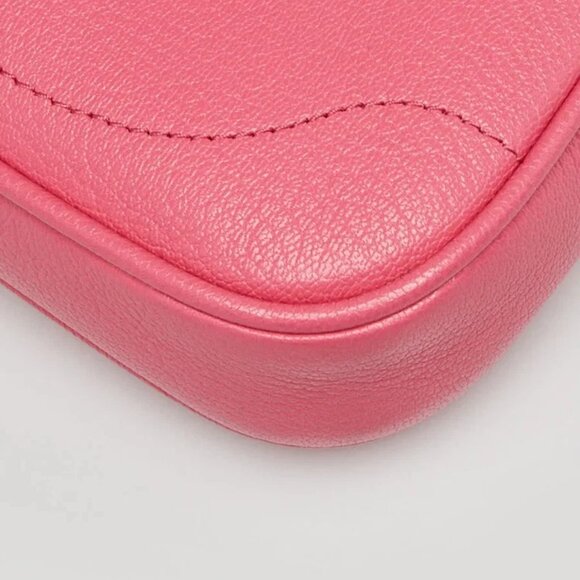 Gucci Pink Leather Double G Aphrodite Mini Shoulder Bag - Picture 4 of 11
